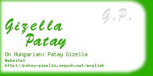 gizella patay business card